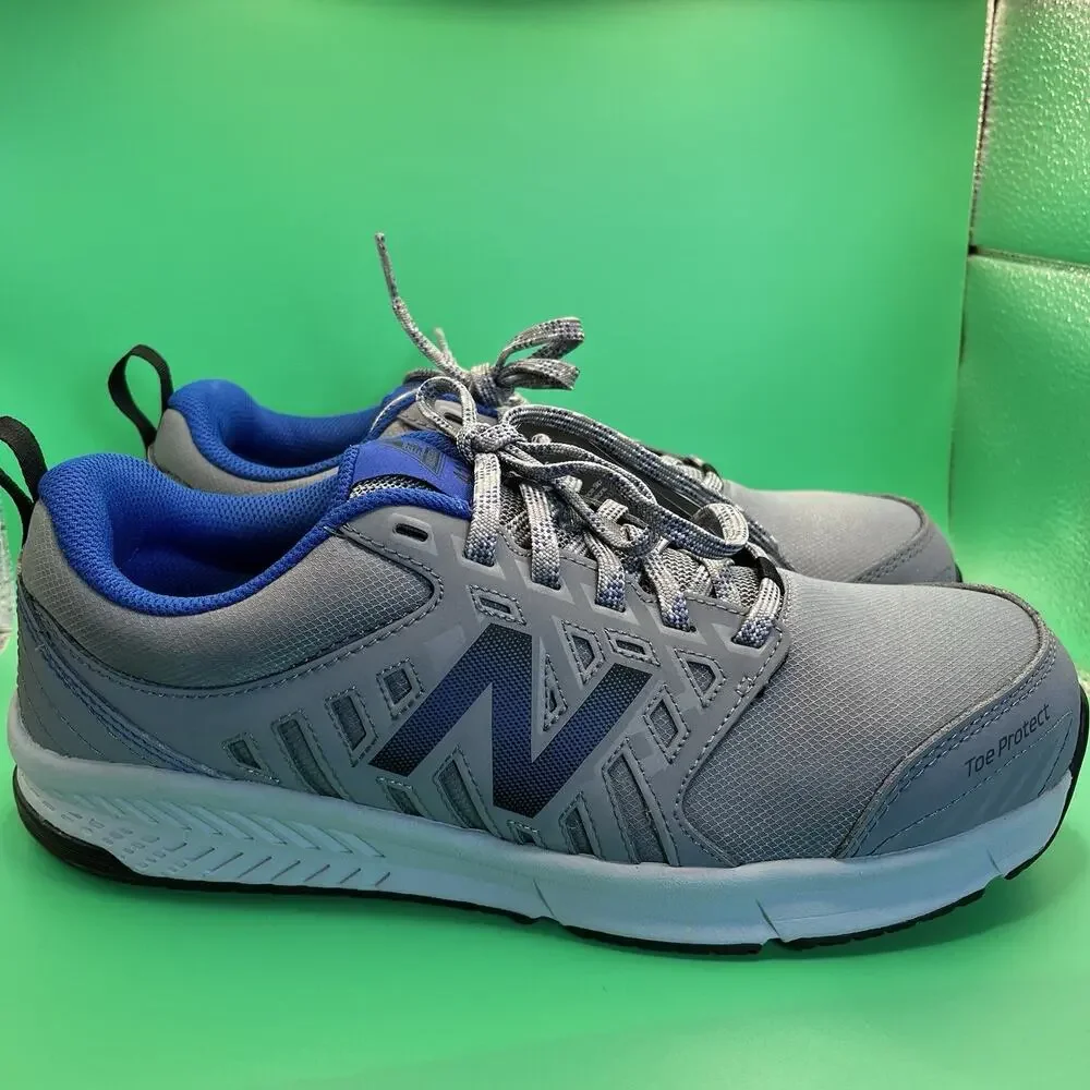 New Balance Grey/Blue 412V1 Alloy Toe Industrial Work Safety Shoes Men’s Sz 8.5